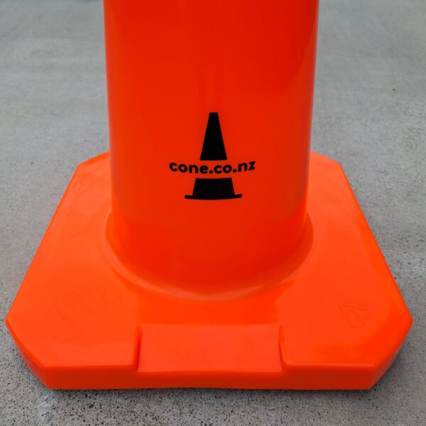 Traffic cone with cone.co.nz logo